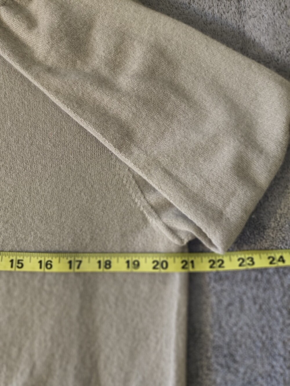 Zara Origins Men's 100% Cashmere Crewneck Sweater Beige Cream L Quiet Luxury - Picture 7 of 10
